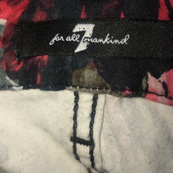 7 For All Mankind Mid-Rise Skinny Contour Jeans, Gallery Floral size 24 - Picture 11 of 12